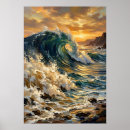 Search for sunset seascape posters Wave