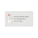Search for snowman return address labels Cheerful