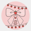 Search for gingham bow stickers Strawberry