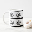Search for black and white floral mugs Simple