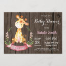 Search for giraffe baby girl shower invitations Its a girl