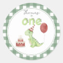 Search for dinosaur 1st birthday stickers Watercolor