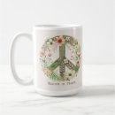 Search for floral peace sign mugs Retro