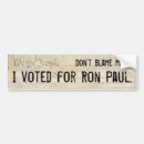 Search for vote ron paul bumper stickers Election