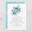 Search for aqua and silver wedding invitations Blue