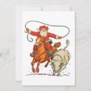 Search for vintage western christmas cards Santa