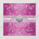 Search for pink 65th birthday invitations Glitter