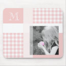 Search for pink gingham mouse mats Pink and white