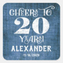 Search for 20th stickers Cheers to 20 years