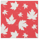Search for canadian maple leaf fabric Red and white