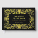 Search for black gold wedding guest books Modern