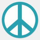Search for blue peace symbol stickers Hippie