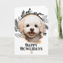 Search for bichon christmas cards Happy howlidays