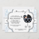 Search for damask baby boy shower invitations Blue
