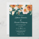 Search for teal and orange wedding invitations For her