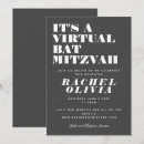 Search for black bar bat mitzvah invitations Simple