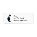 Search for black cat return address labels Pet