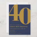 Search for mens blue and gold birthday invitations Modern