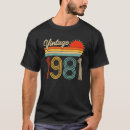 Search for born in 1981 tshirts Retro