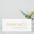 Search for gold reserved wedding signs Calligraphy
