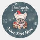 Search for cute french bulldog stickers Merry christmas