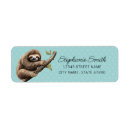 Search for sloth return address labels Whimsical