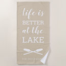 Search for lake life beach towels Cabin