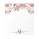 Search for flower monogram notepads Watercolor
