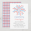 Search for fireworks invitations Red white blue