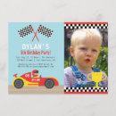 Search for chequered flag birthday invitations Racing