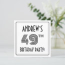 Search for 49th birthday invitations 49 years old
