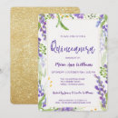 Search for lavender and gold quinceanera invitations Daughter