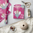 Search for christmas angel wrapping paper Red