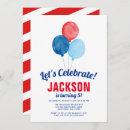 Search for red white and blue balloons invitations Kids