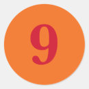 Search for round number stickers Orange
