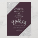 Search for plum and silver wedding invitations Chic