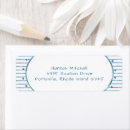 Search for blue stripe return address labels Unique