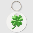 Search for 4 leaf clover round key rings Patrick's