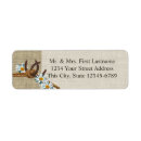Search for horseshoe wedding return address labels Country