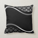 Search for black silver swirls cushions Damask