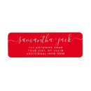 Search for chic stylish typography return address labels Red