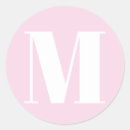 Search for pink and white monogram stickers Initial