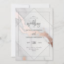 Search for marble and rose gold wedding invitations Minimal