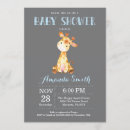 Search for blue giraffe baby shower invitations Cute