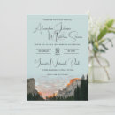 Search for mountain sunset wedding invitations Blue