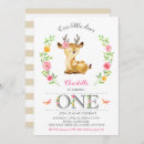 Search for baby deer birthday invitations Floral