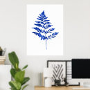 Search for fern leaves posters Blue