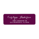 Search for purple elegant return address labels Script