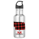 Search for buffalo plaid water bottles Red