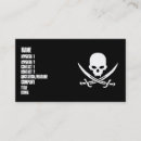 Search for pirate business cards Skull
